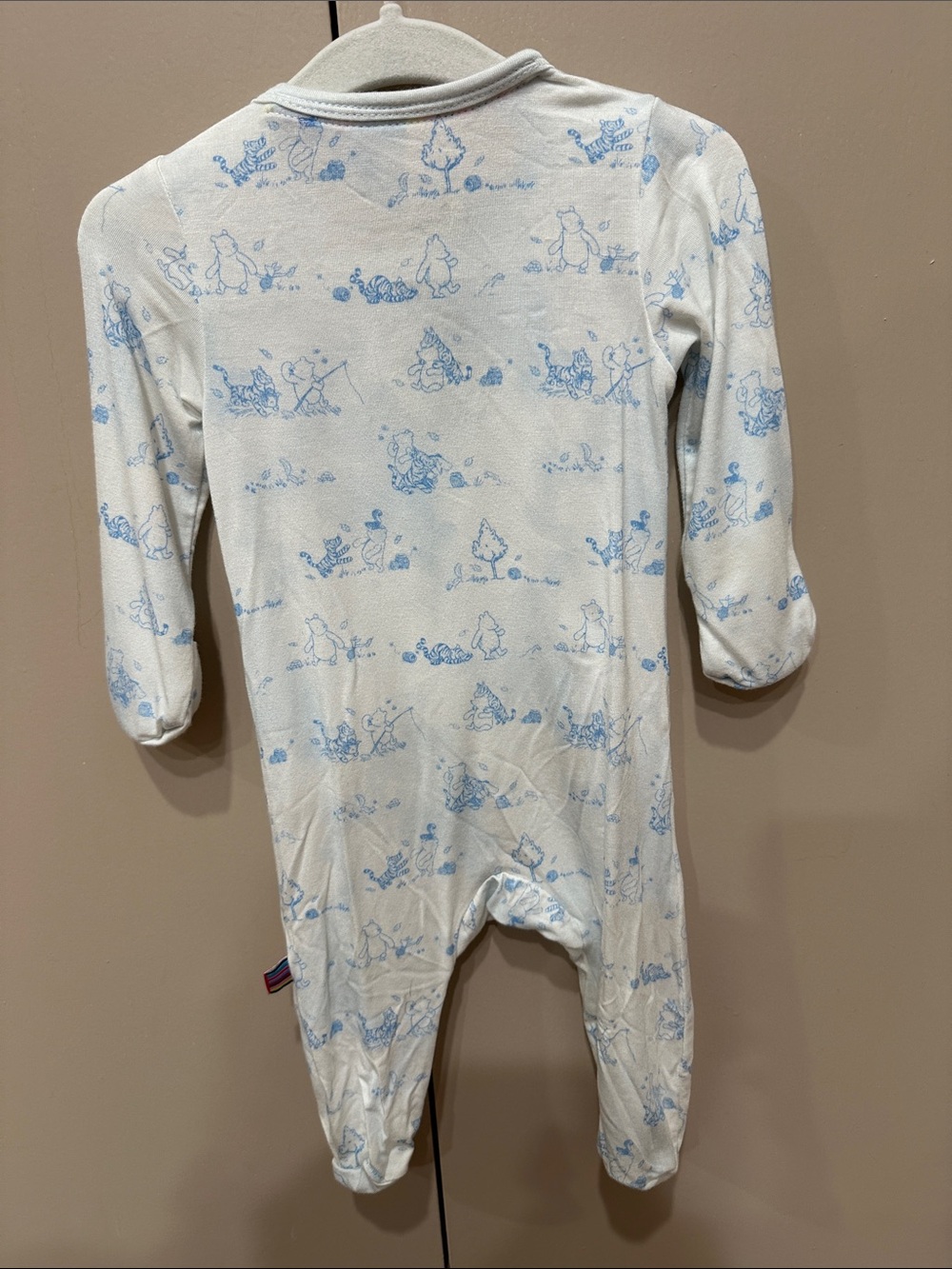 Magnetic Me Cream and Light Blue Disney Print Footie One-Piece - Picture 3 of 3